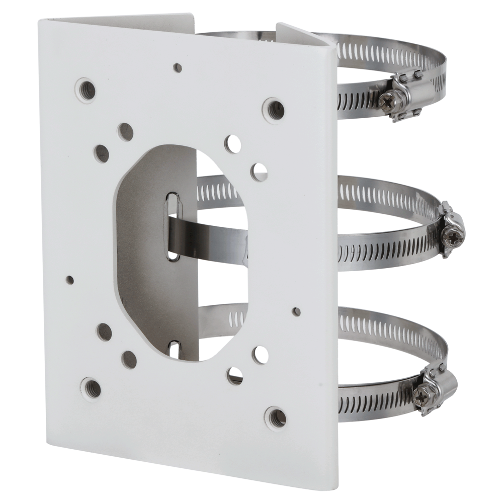 (PFA155A) Support de poteau - Convient aux caméras bullet - Alliage d'aluminium - 170 mm (H) x 130,4 mm (L) x 45 mm (Pr) - Passage de câble - Charge maximale jusqu'à 7Kg
