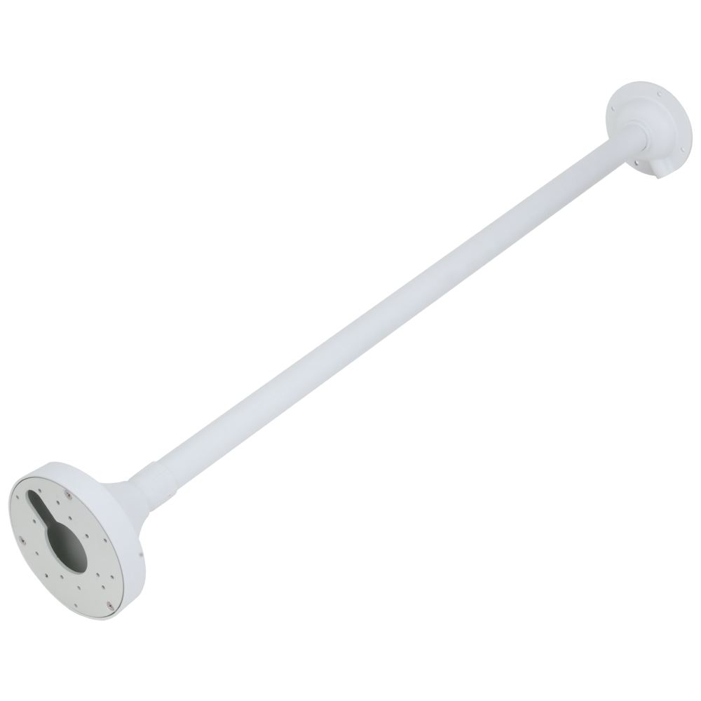 (PFB2212C) Support de toit extensible - Hauteur 125.9-815 mm - Adapté pour une utilisation extérieure - Compatible avec XSECURITY - Passage de câble - Couleur blanche