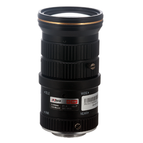 (PFL0550-E6D) Objectif varifocal - Qualité 6.0 Mpx - AutoIris Direct Drive (DC) - Varifocal: 5 à 50 mm - 1/2.7", F1.6 - Correction IR