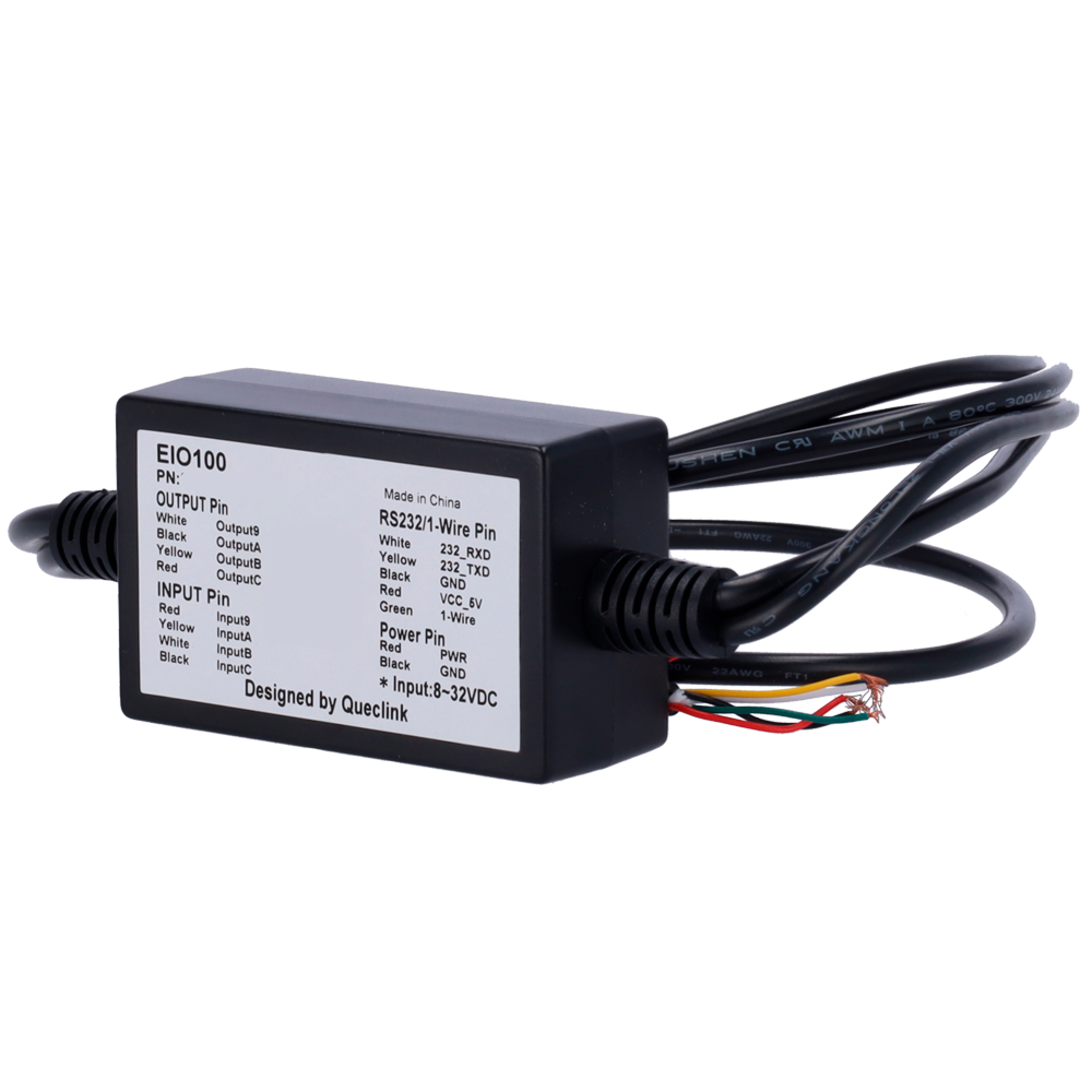 (QL-EIO100) Expansor quecklink - 4 entradas y 4 salidas digitales - 1 wire - Compatible con GV300 series - Compatible con GV75 series - Compatible con GV65 Series