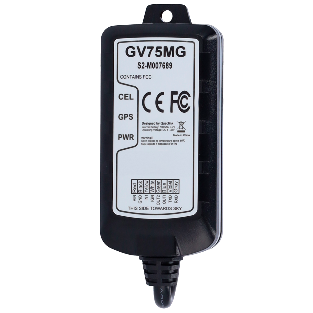 (QL-GV75MG) LTE Cat M1/NB1 global back-up 2G avec une seule antenne - Consommation d'énergie nulle lorsqu'il est éteint - E/S multiples, y compris port série RS232 et E/S numériques - Résistant à l'eau, IP67 - Idéal pour les bateaux, les motos et les véhicules