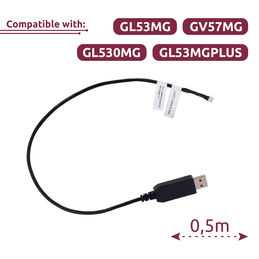 (QL-UART-CABLE-0.5M) Cable UART - 0.5 metros - Compatible con GL53MG/GV57MG/GL530MG/GL53MGPLUS
