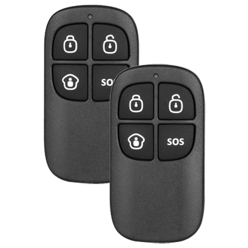 (RC-80) 2 Télécommandes multifonction - Sans Fils - Armement, armement silencieux et partiel - Désarmé - Bouton SOS (panique) - Indicateur LED
