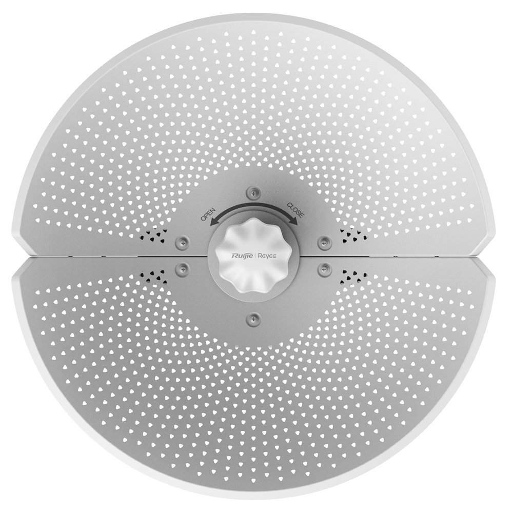 [RG-AirMetro460F] (RG-AirMetro460F) Reyee Wireless bridge jusqu'à 867Mpbs - Liaison sans fil jusqu'à 15 km - Fréquence 5 GHz 5.85 GHz - Protocole propriétaire basé sur l'AMRT - IP65, apte pour extérieurs - Port Ethernet 10/100Mbps