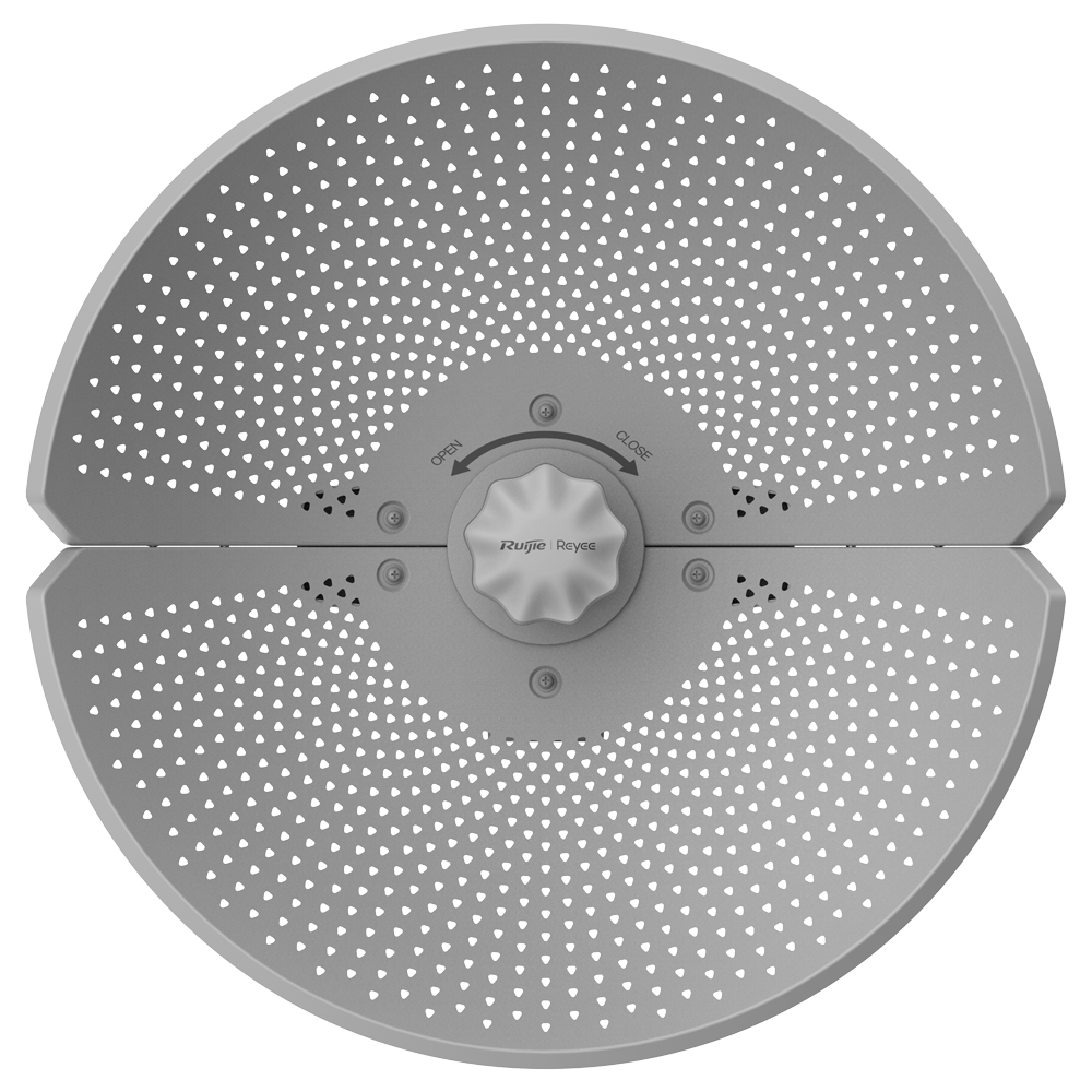 (RG-AirMetro460G) Reyee Wireless bridge jusqu'à 867Mpbs - Liaison sans fil jusqu'à 15 km - Fréquence 5 GHz 5.85 GHz - Protocole propriétaire basé sur l'AMRT - IP65, apte pour extérieurs - Port Ethernet Gigabit