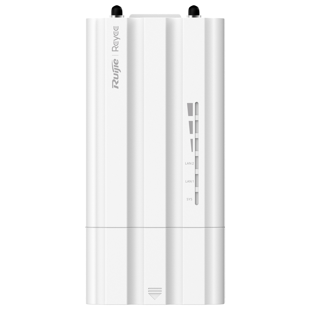 [RG-AirMetro550G-B] (RG-AirMetro550G-B) Reyee Wireless bridge jusqu'à 867Mpbs - Station de base pour les liaisons radio - Fréquence 5.15 GHz 5.85 GHz - Protocole propriétaire basé sur l'AMRT - IP55, apte pour extérieurs - 2x connecteurs SMA pour la connexion d'une antenne externe