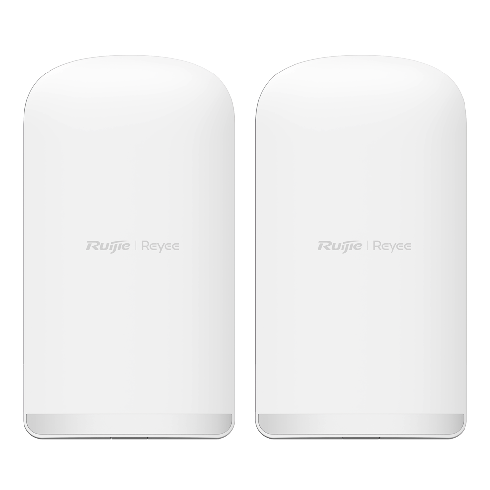 [RG-EST350G] (RG-EST350G) Reyee Wireless bridge jusqu'à 867Mpbs - Liaison sans fil jusqu'à 5 km - Fréquence 5.15 GHz 5.85 GHz - Protocole propriétaire basé sur l'AMRT - IP55, apte pour extérieurs - 2 unités couplées
