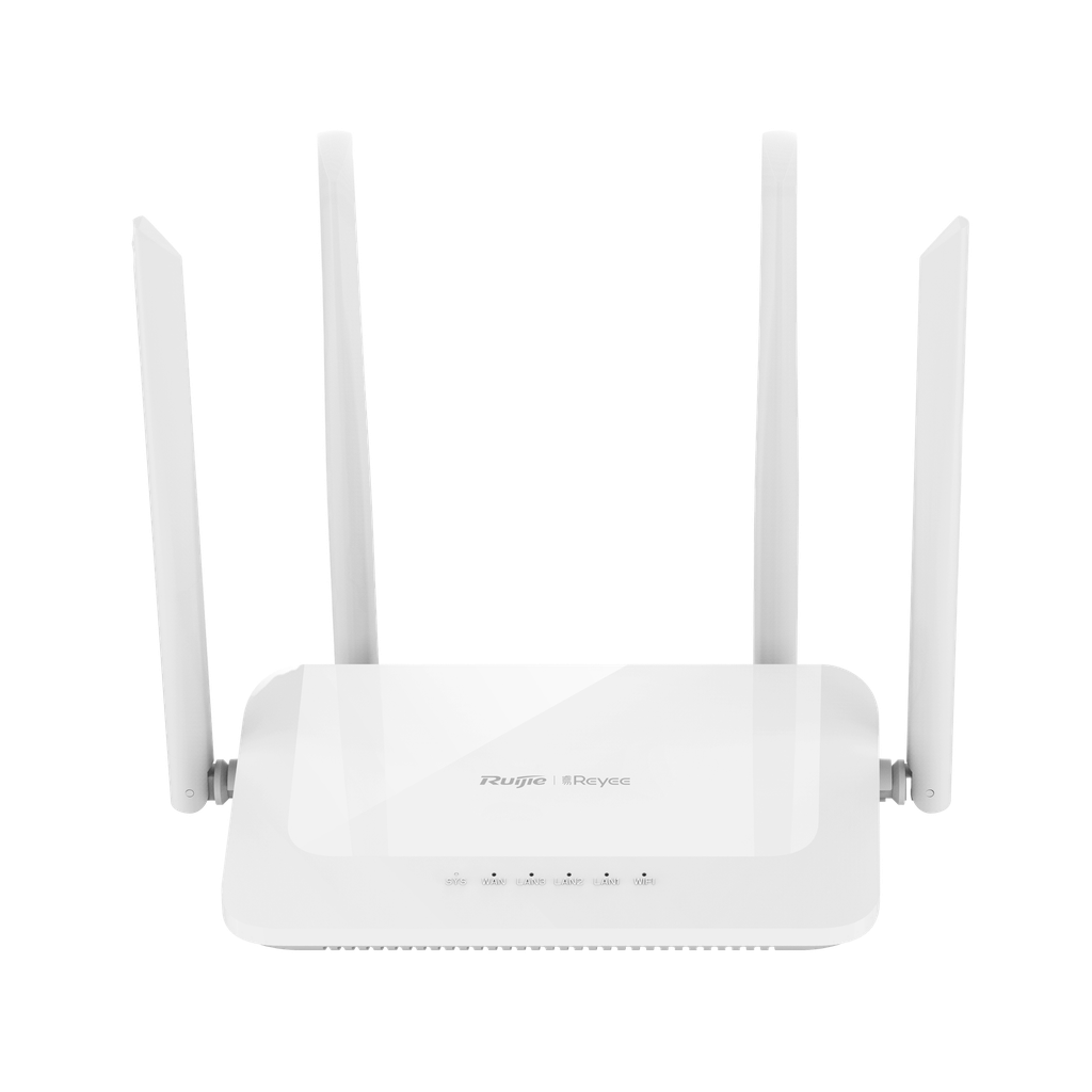 (RG-EW1200) Reyee Routeur Mesh Wi-Fi 5 AC1200 - 4 ports RJ45 10/100 Mbps - 802.11ac double flux et bande 2.4 et 5 GHz - Gestion à distance via le cloud - Contrôle parental, réseau invité, Roaming - Petit bureau / Bureau à domicile