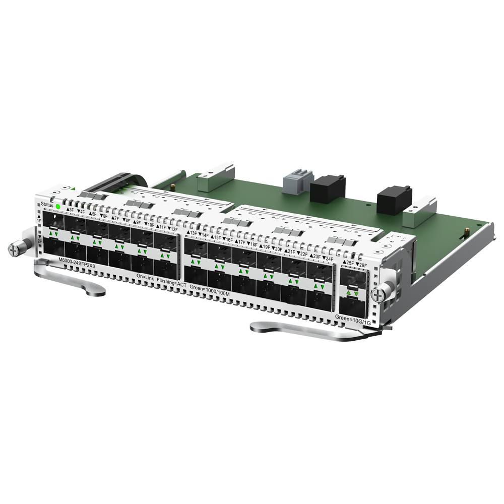 [RG-M6000-24SFP2XS] (RG-M6000-24SFP2XS) Reyee - Carte d'interface pour switch modulaire - Compatible avec RG-NBS6002 - 24 Ports SFP Gigabit + 2 SFP+10Gbps - Taille 1 Slot