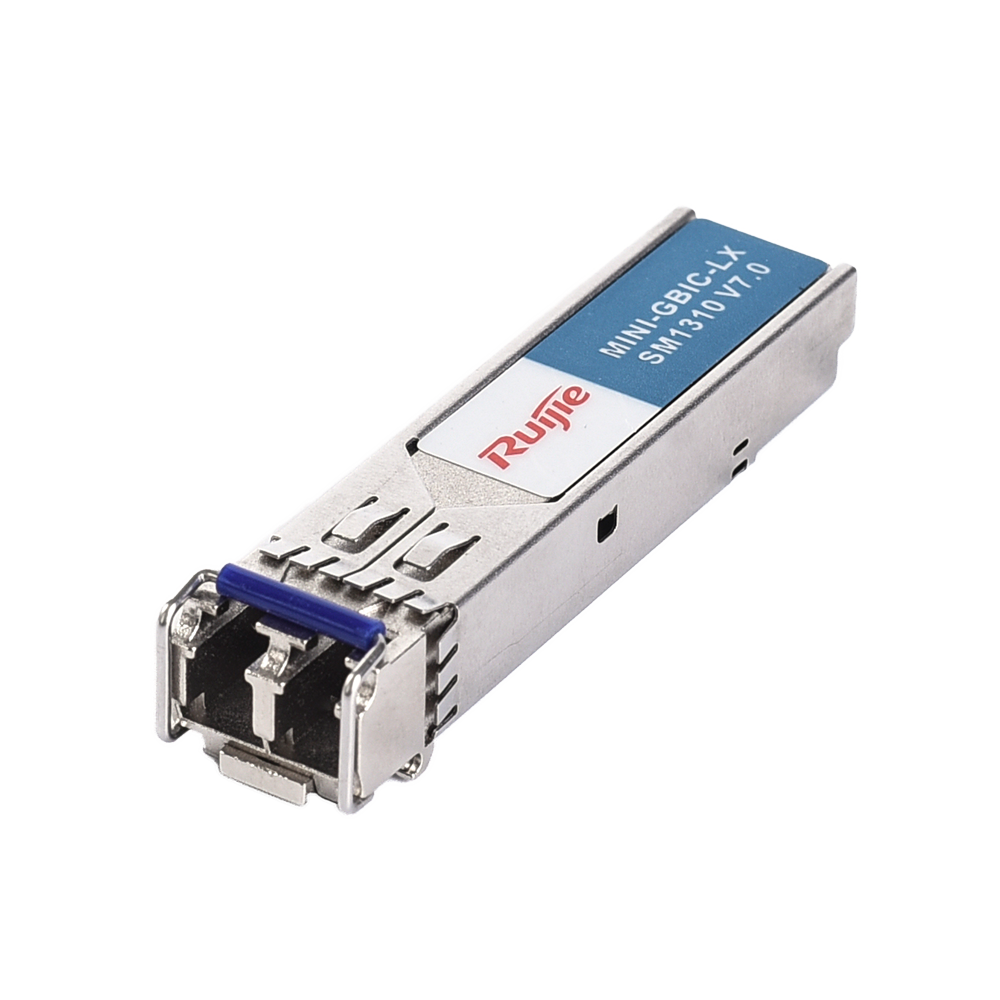 [RG-MINI-GBIC-LX-SM1310] (RG-MINI-GBIC-LX-SM1310) Module émetteur-récepteur SFP Ruijie - Longueur d'onde 1310 nm - Fibre monomode - Connecteur LC duplex UPC - Distance maximale 10 km - 1.25Gb/s - 1000Base-LX